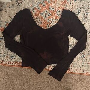 lululemon align long sleeve crop top size 6